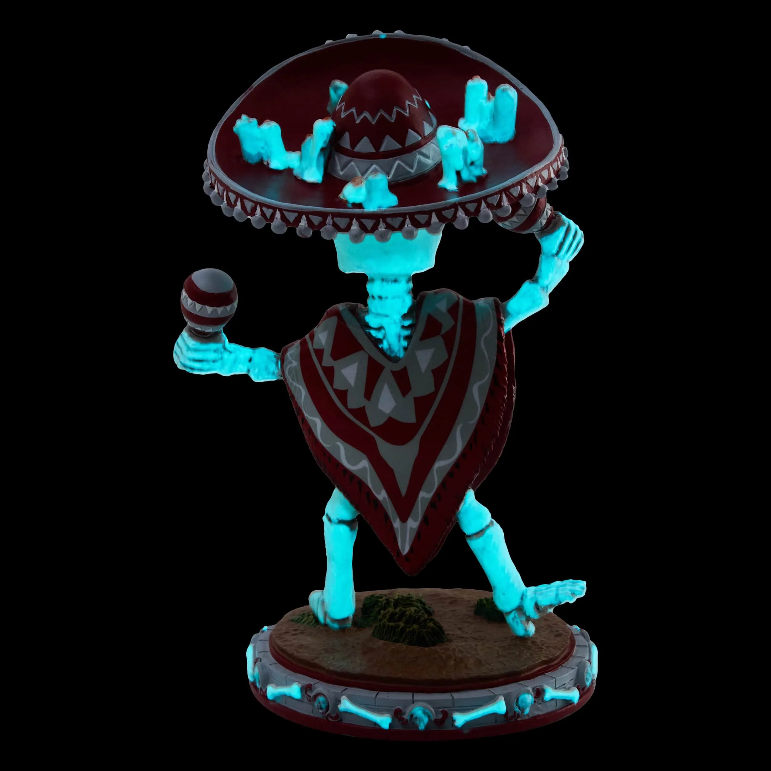 Alabama Crimson Tide Calavera Glow in the Dark Bobblehead