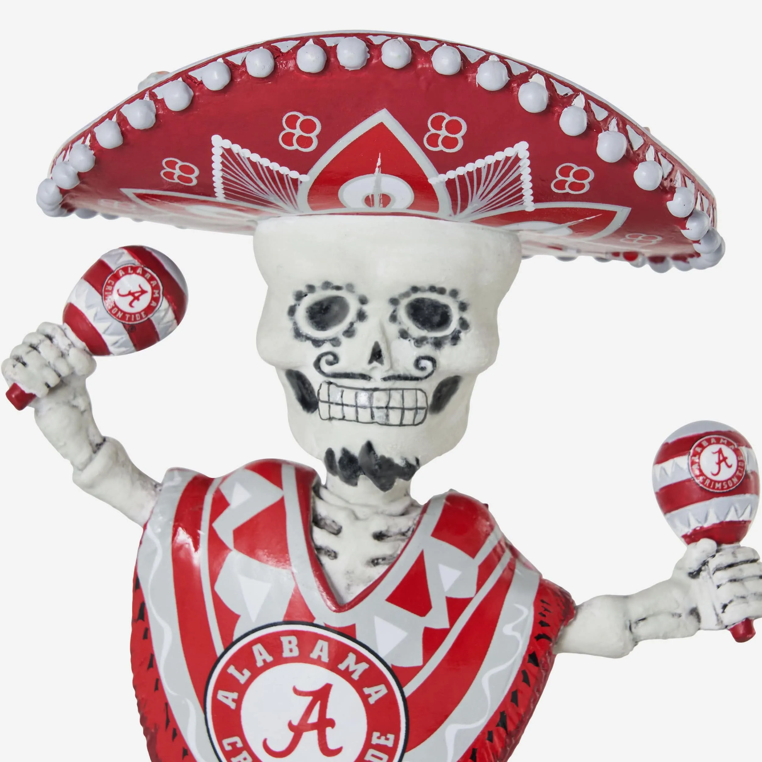 Alabama Crimson Tide Calavera Glow in the Dark Bobblehead