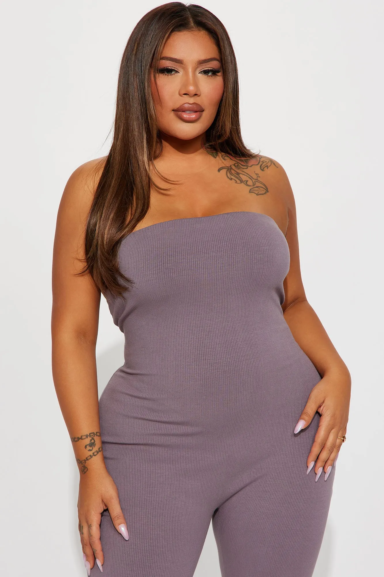 Alayna Snatched Jumpsuit - Bark Brown