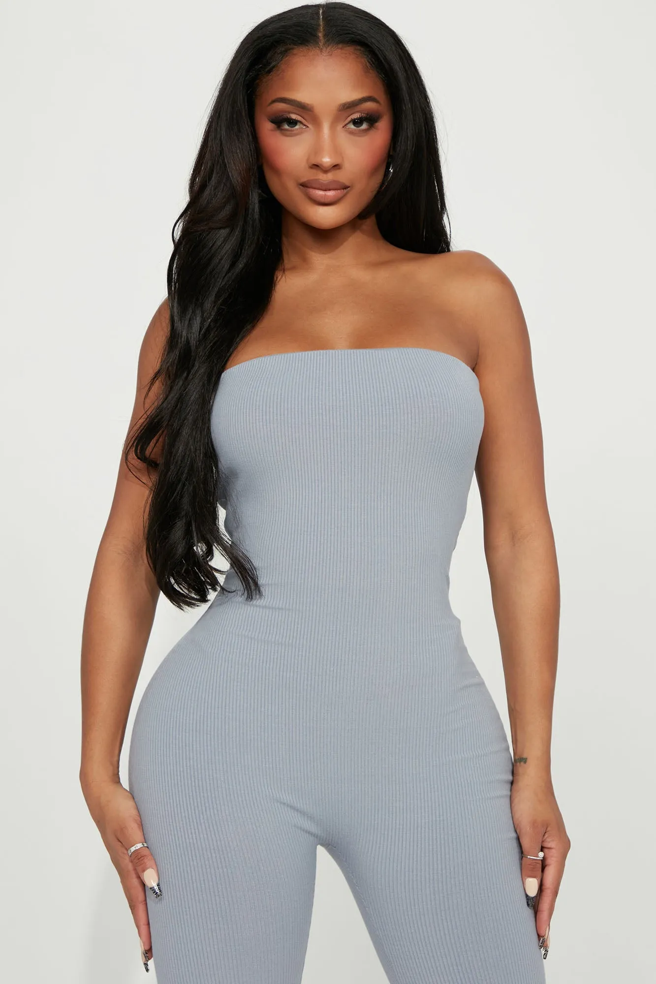 Alayna Snatched Jumpsuit - Slate Grey