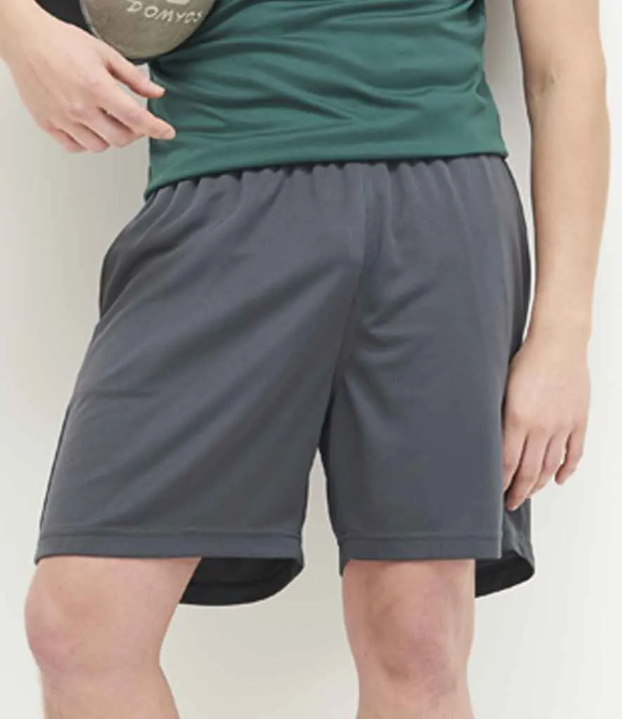 AWDis Cool Mesh Lined Shorts | Charcoal