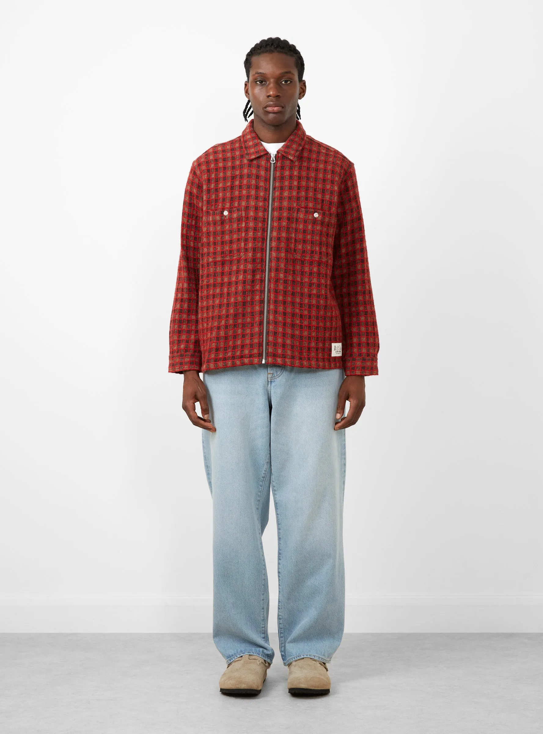 Checkmate Flannel Zip Shirt Brown