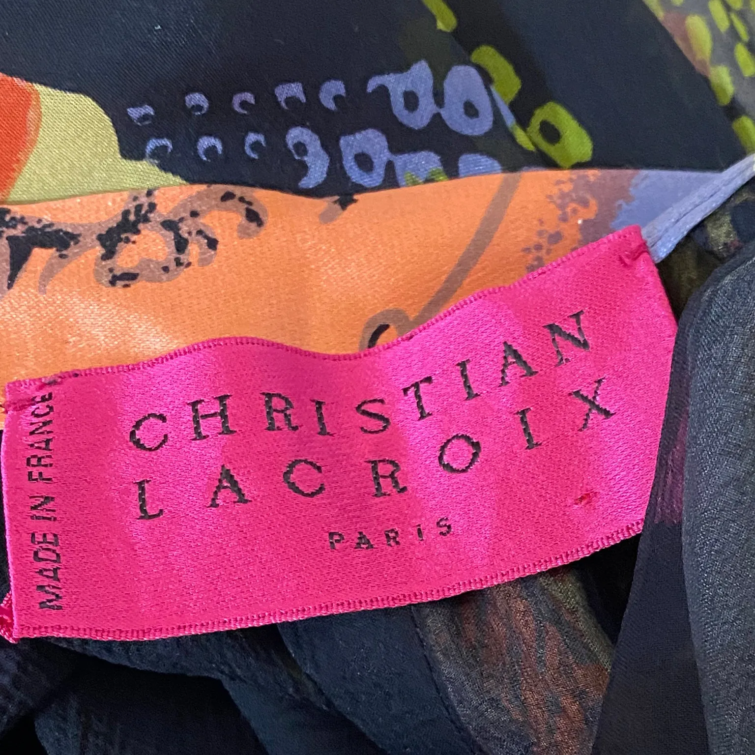 Christian Lacroix Vintage Tropical Floral High Waist Wide Leg Pants