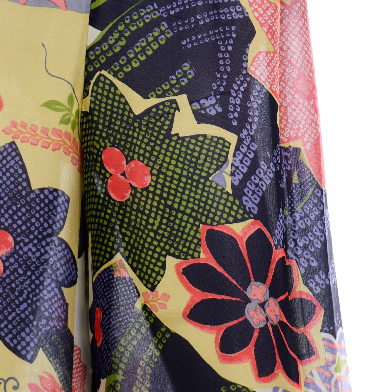 Christian Lacroix Vintage Tropical Floral High Waist Wide Leg Pants