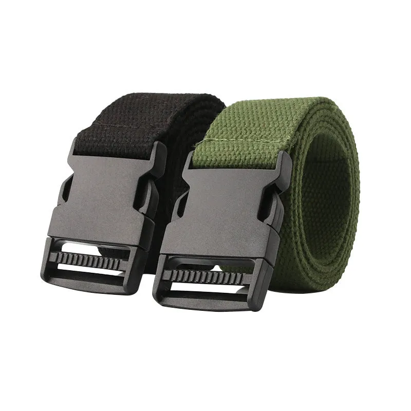 Cloth Belt Men and Women Simple Young Students Solid Color Student Military Training Outdoor All-Matching Pants Belt