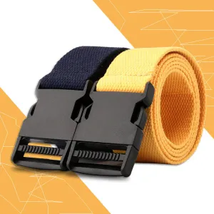 Cloth Belt Men and Women Simple Young Students Solid Color Student Military Training Outdoor All-Matching Pants Belt