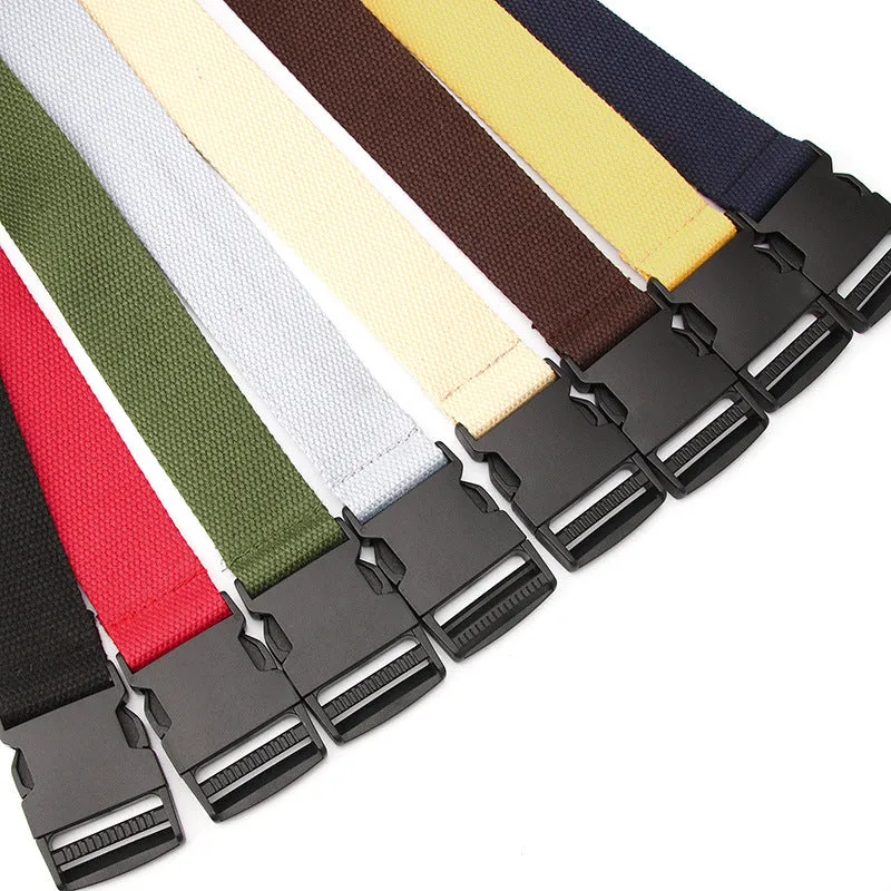 Cloth Belt Men and Women Simple Young Students Solid Color Student Military Training Outdoor All-Matching Pants Belt