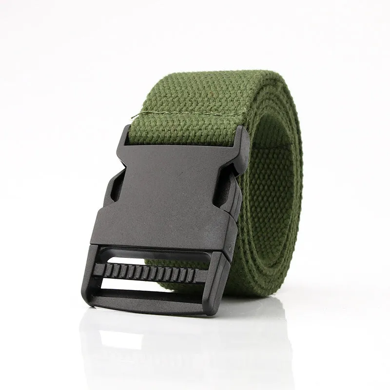 Cloth Belt Men and Women Simple Young Students Solid Color Student Military Training Outdoor All-Matching Pants Belt