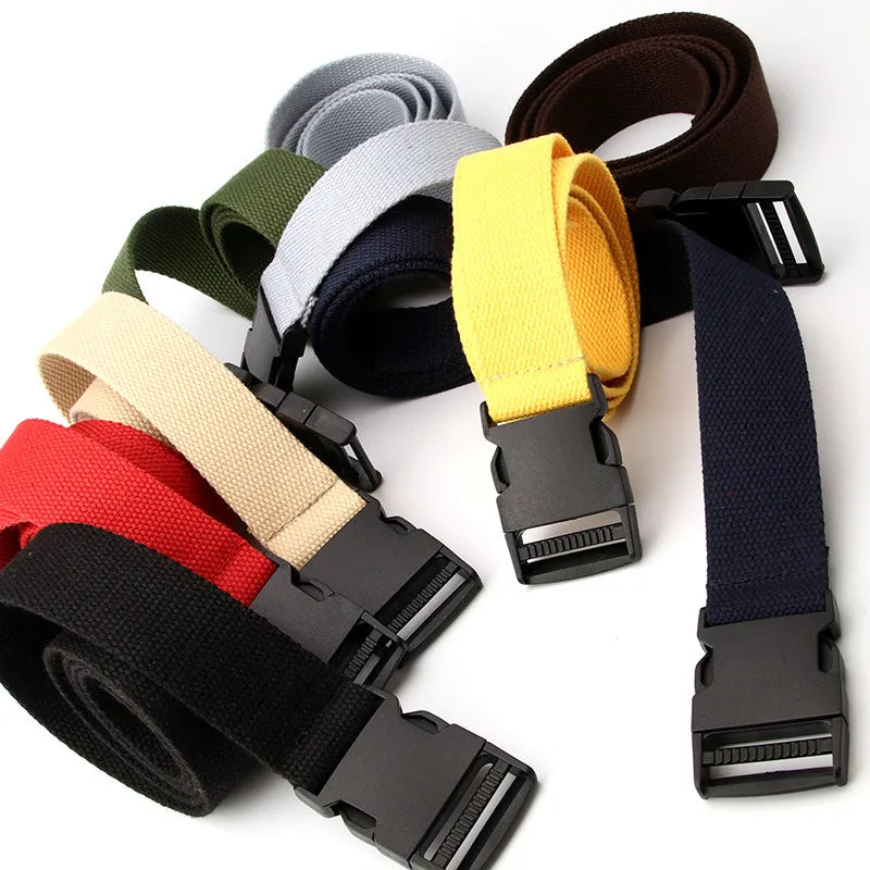 Cloth Belt Men and Women Simple Young Students Solid Color Student Military Training Outdoor All-Matching Pants Belt