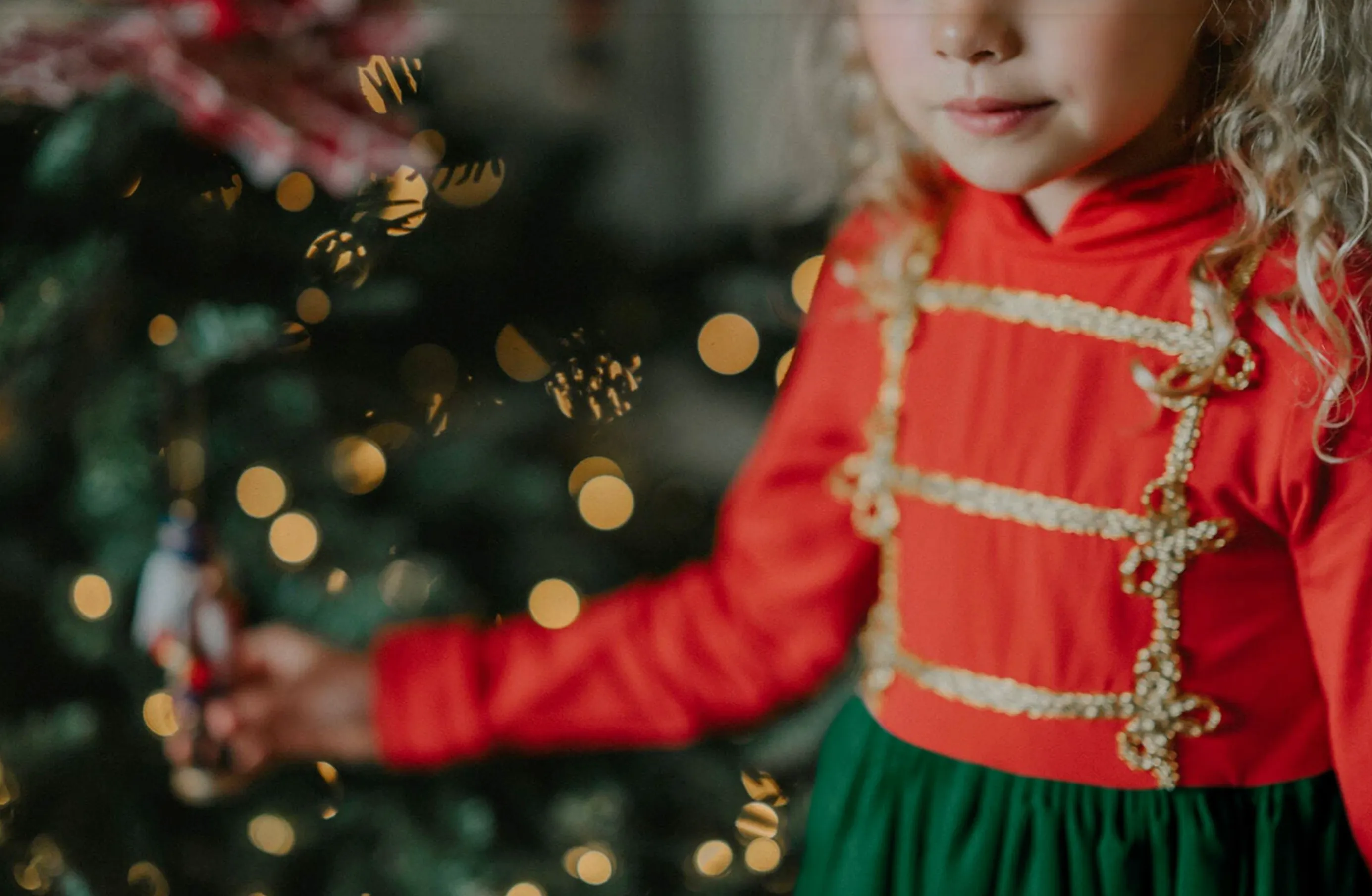 Crimson and Evergreen Toy Soldier Twirl Dress