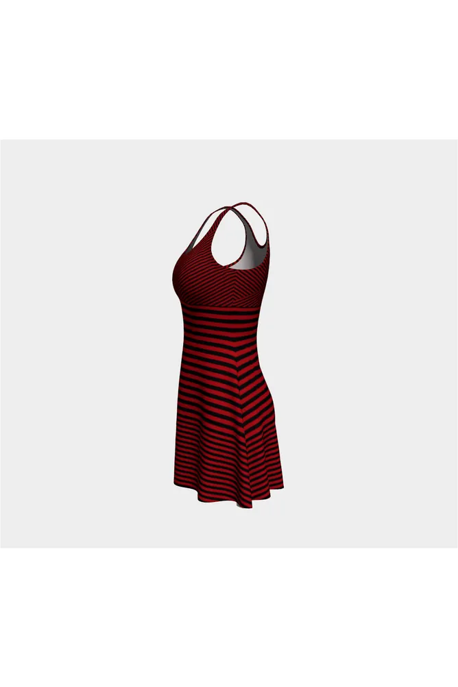 Crimson Wrap Flare Dress