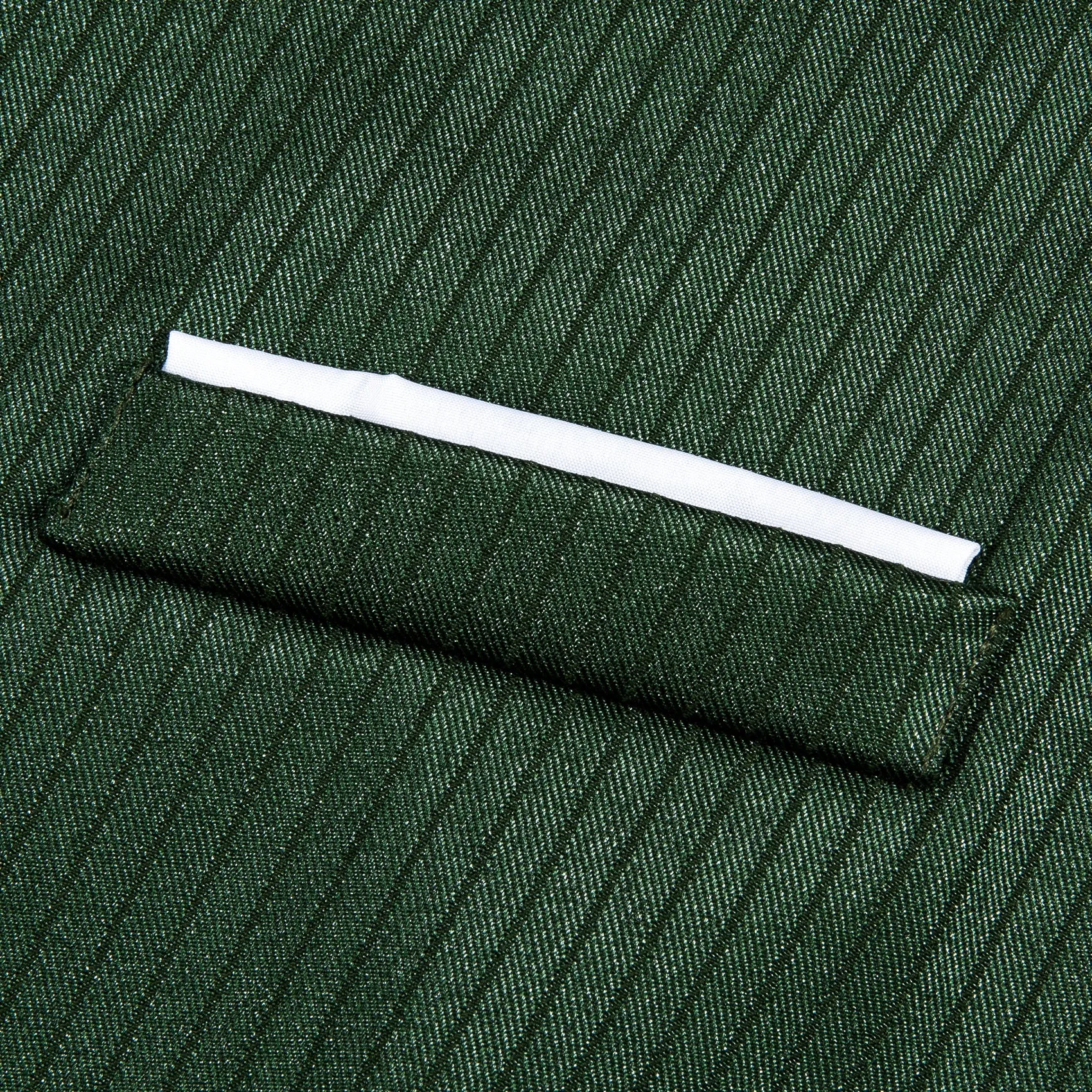Dark Green Solid Men's V-Neck Business Vest