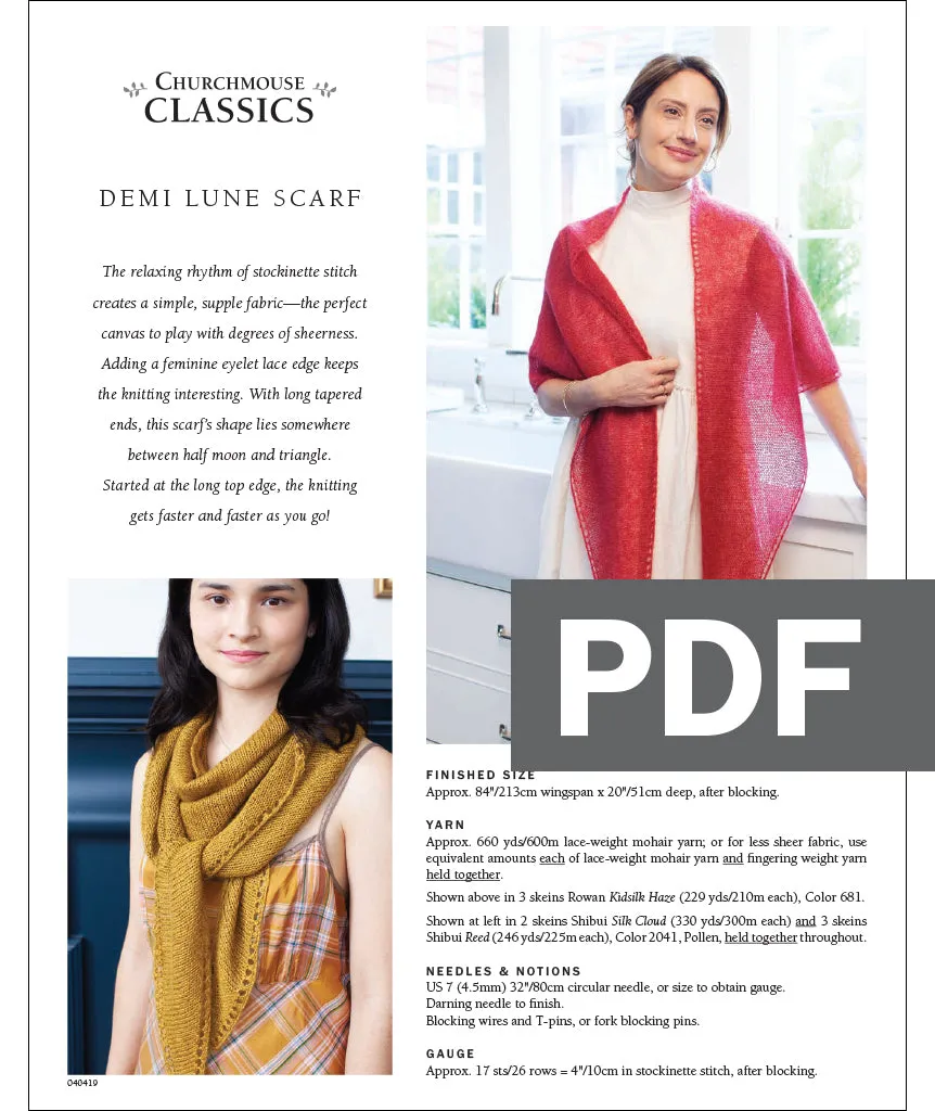 Demi Lune Scarf Using Isager Soft Fine