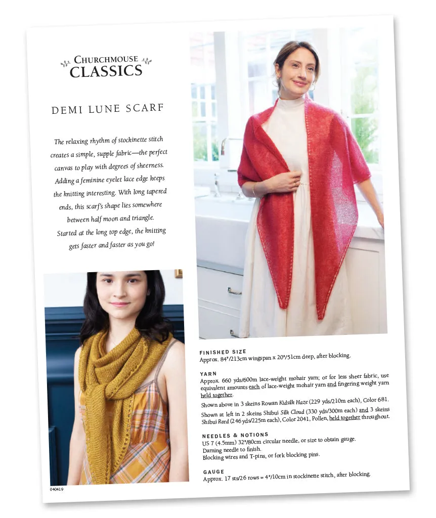 Demi Lune Scarf Using Isager Soft Fine