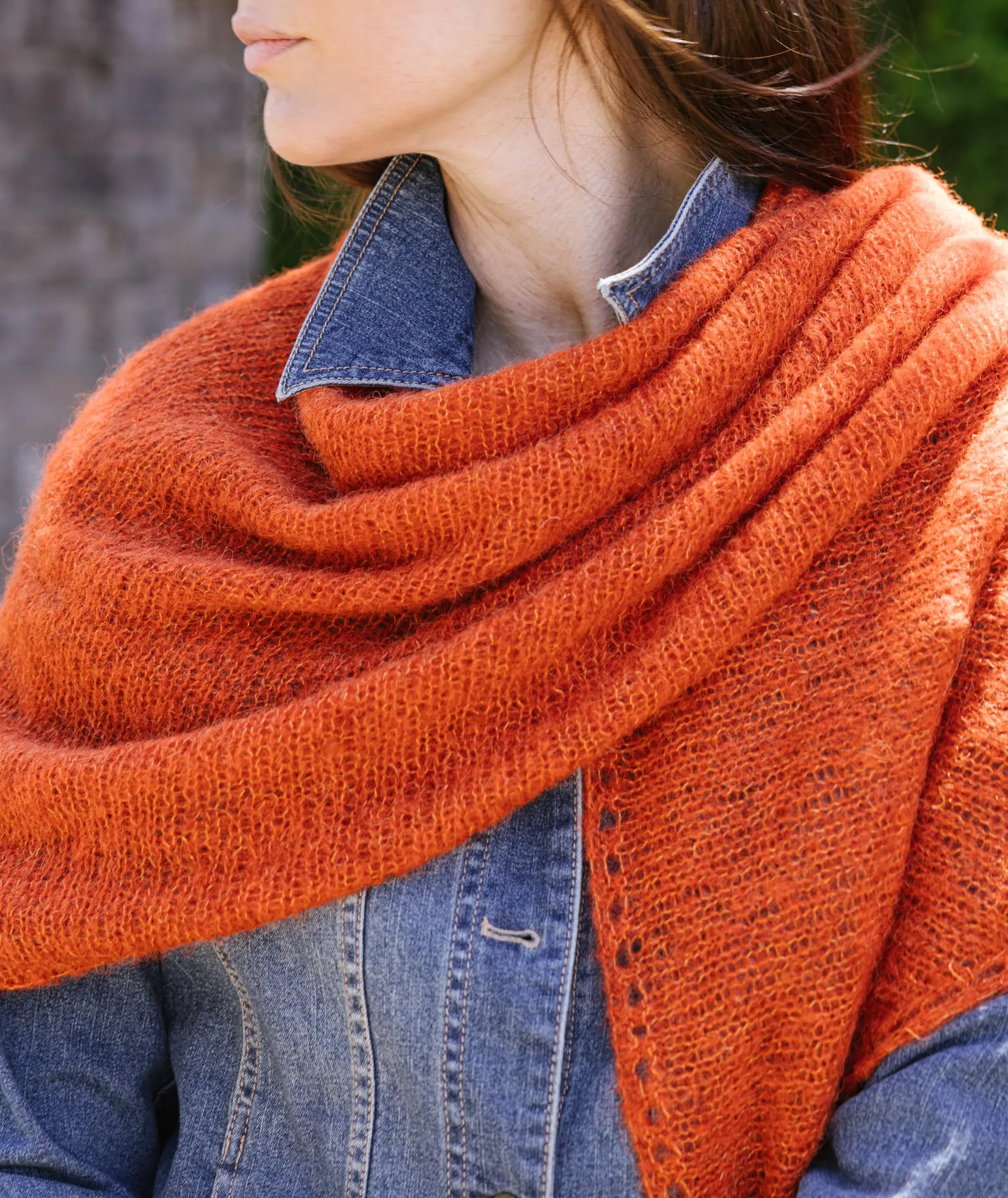 Demi Lune Scarf Using Isager Soft Fine
