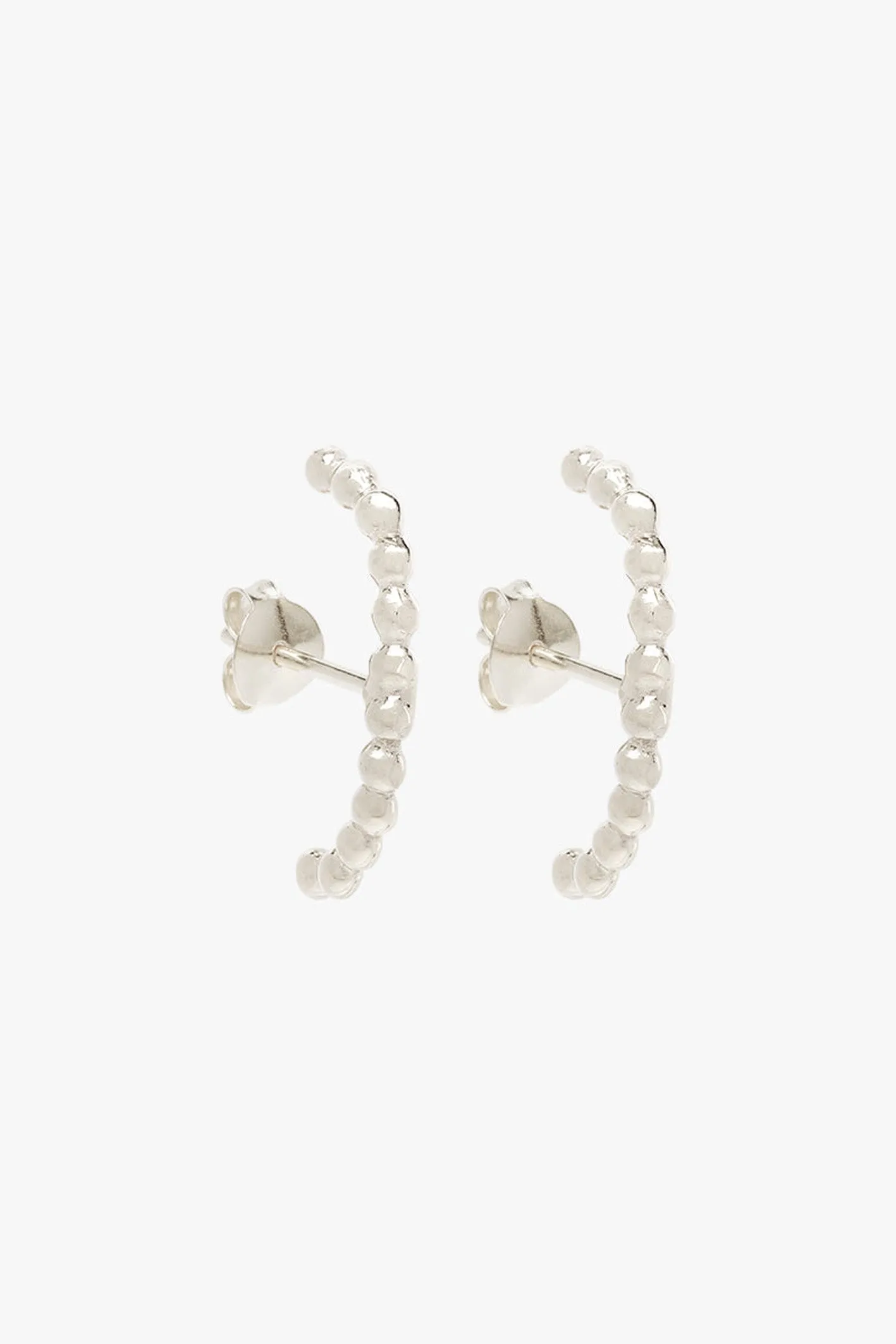 Dotted ear jacket silver