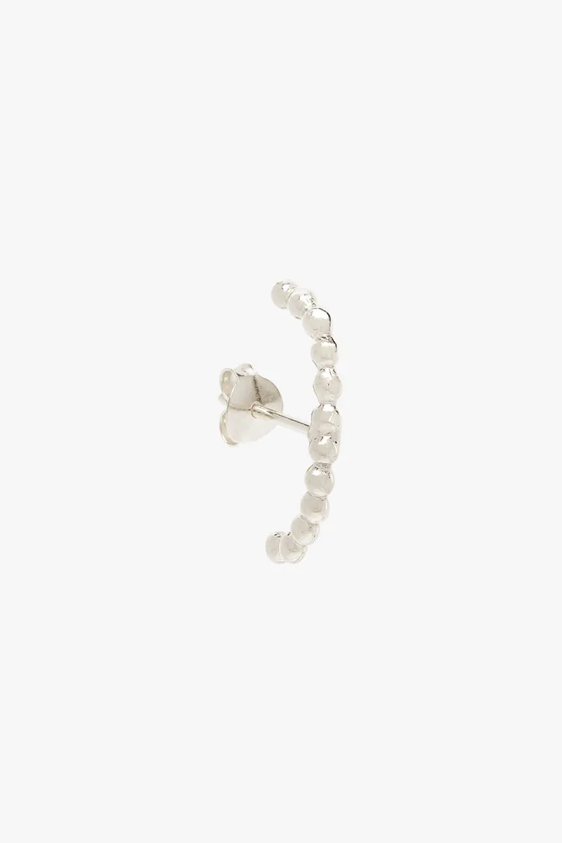 Dotted ear jacket silver