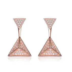 Elise Multiple Triangle Jacket Earrings