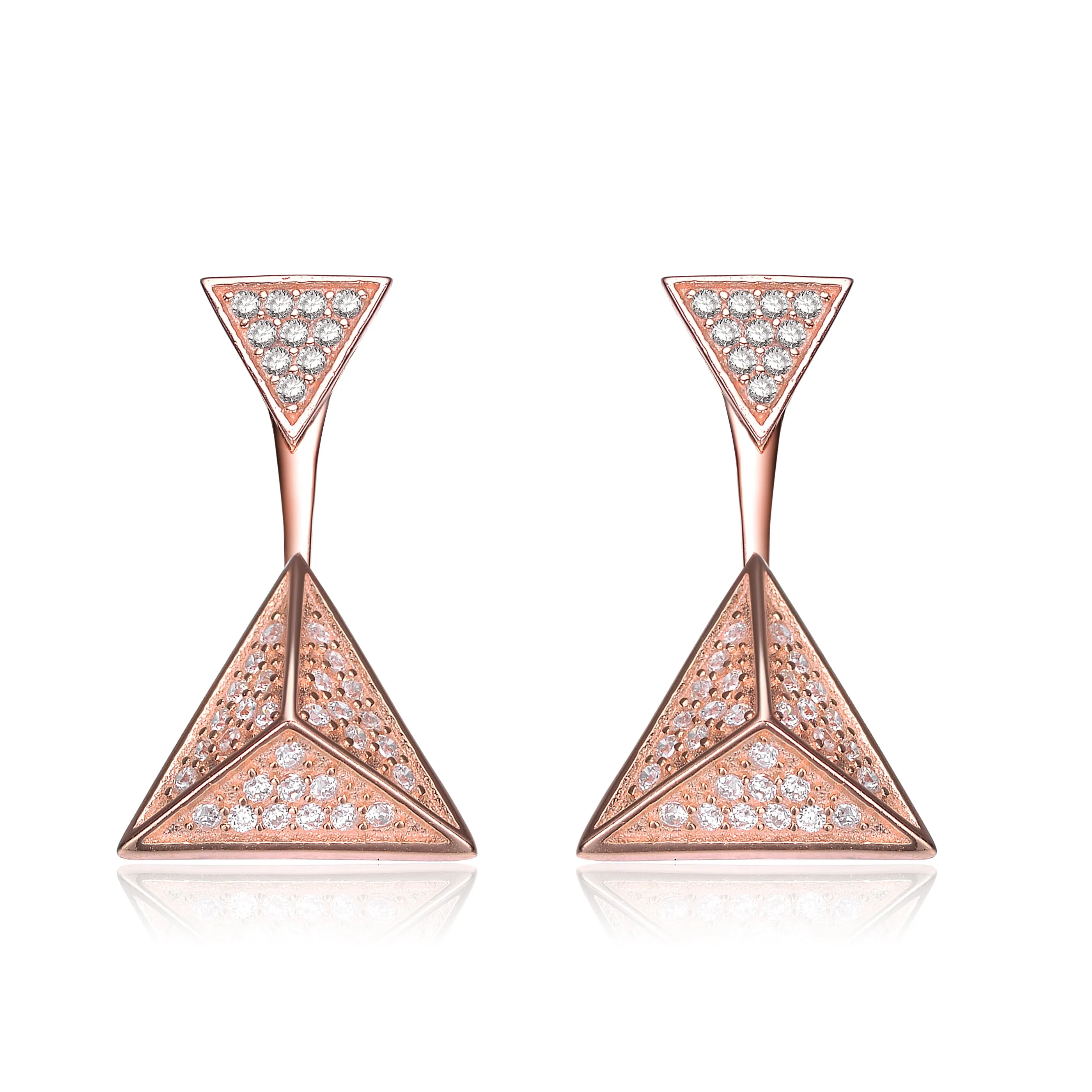 Elise Multiple Triangle Jacket Earrings