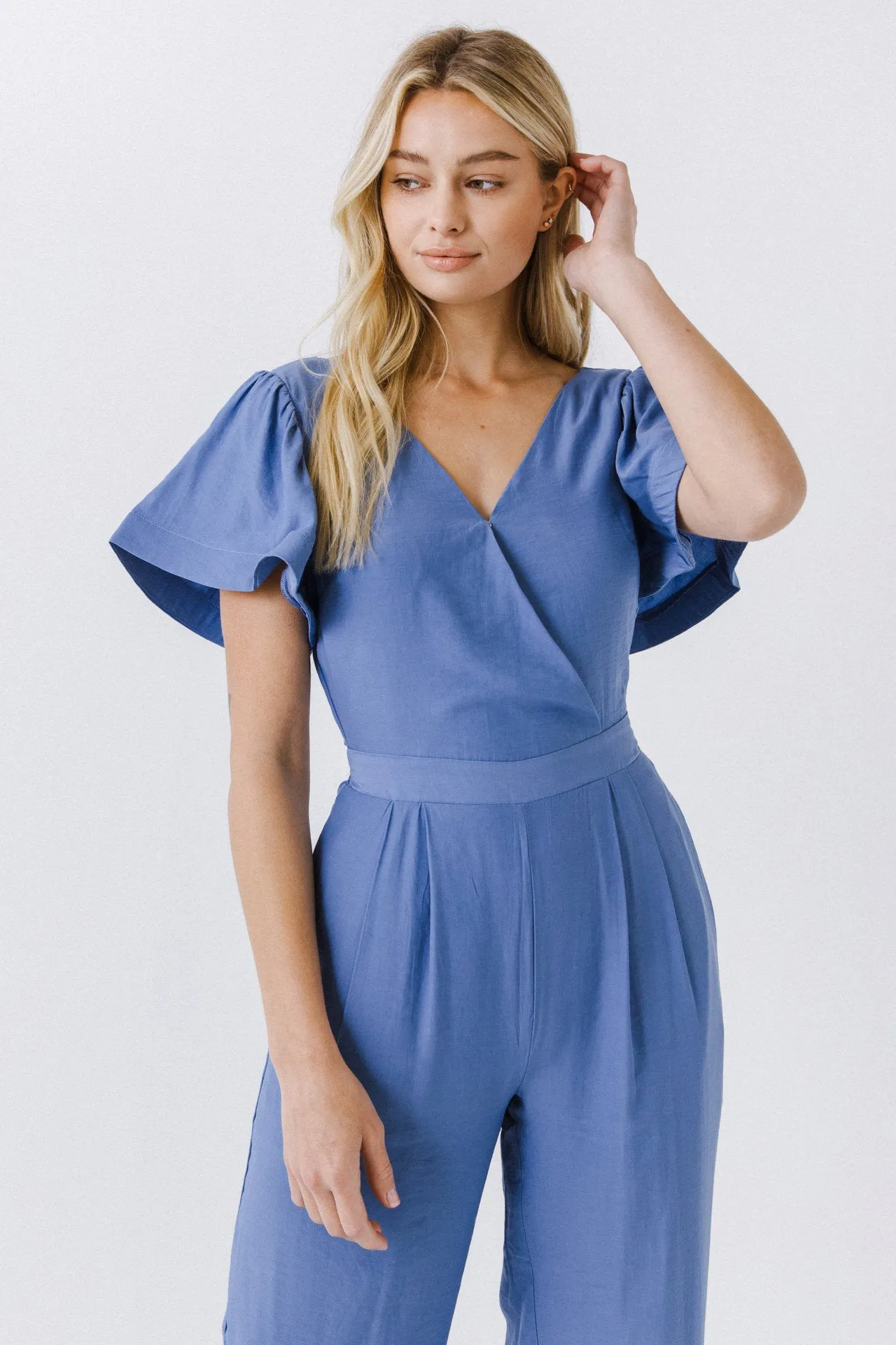 Endless Rose - Flounce Sleeve Jumpsuit
