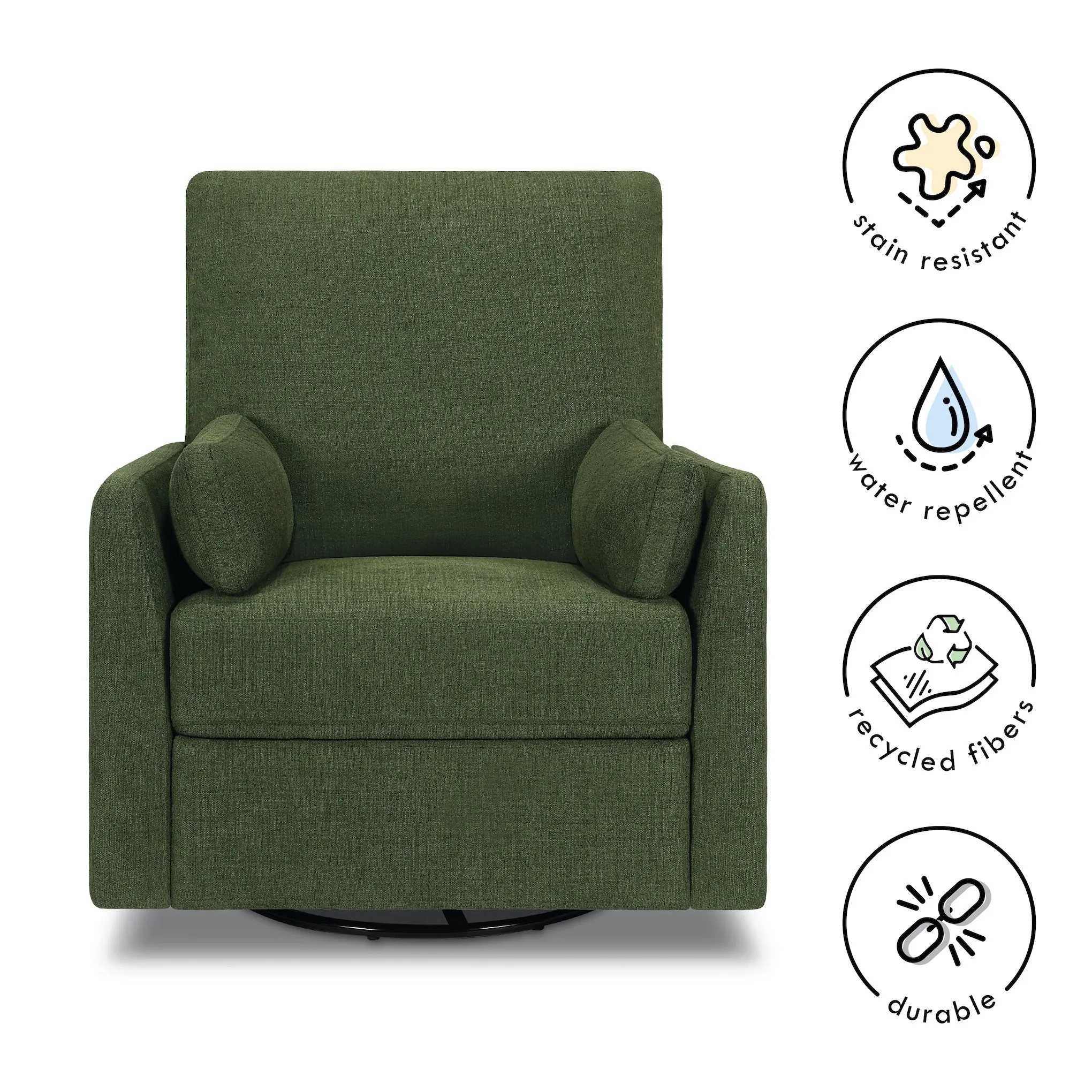 Ethan Recliner and Swivel Glider in Water Repellent & Stain Resistant Fabric