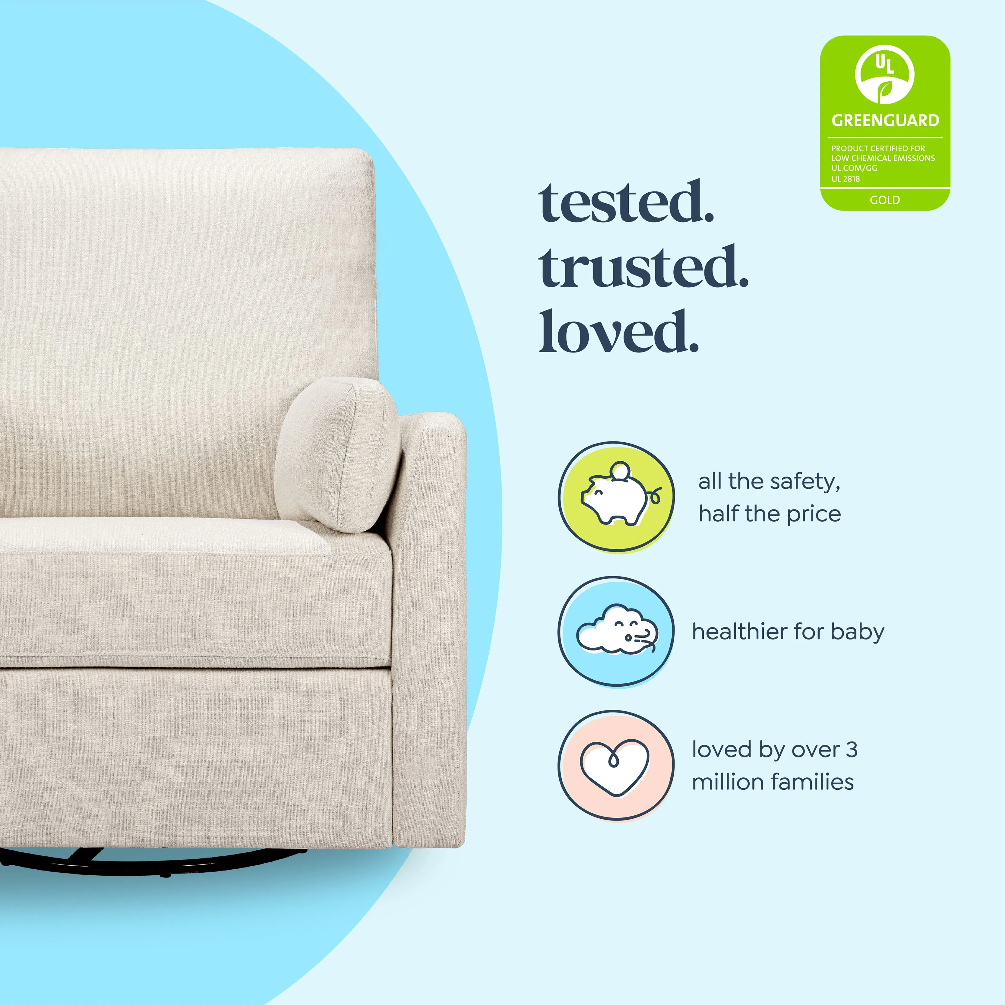 Ethan Recliner and Swivel Glider in Water Repellent & Stain Resistant Fabric