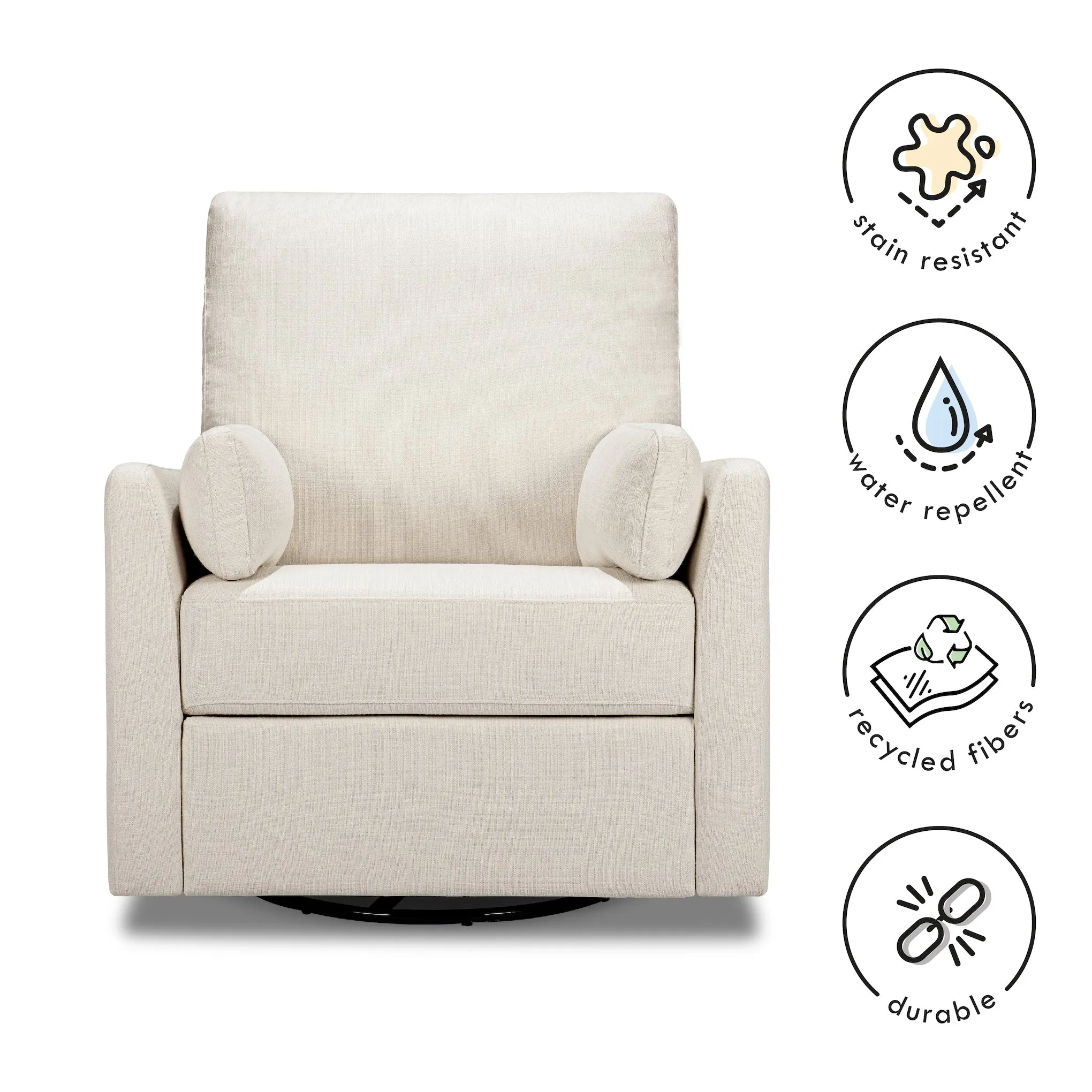 Ethan Recliner and Swivel Glider in Water Repellent & Stain Resistant Fabric