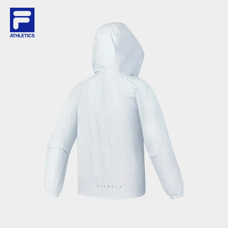 FILA CORE ATHLETICS FITNESS Women Woven Jacket (Light Blue Full Print)