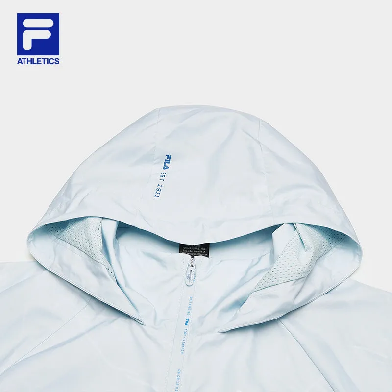 FILA CORE ATHLETICS FITNESS Women Woven Jacket (Light Blue Full Print)