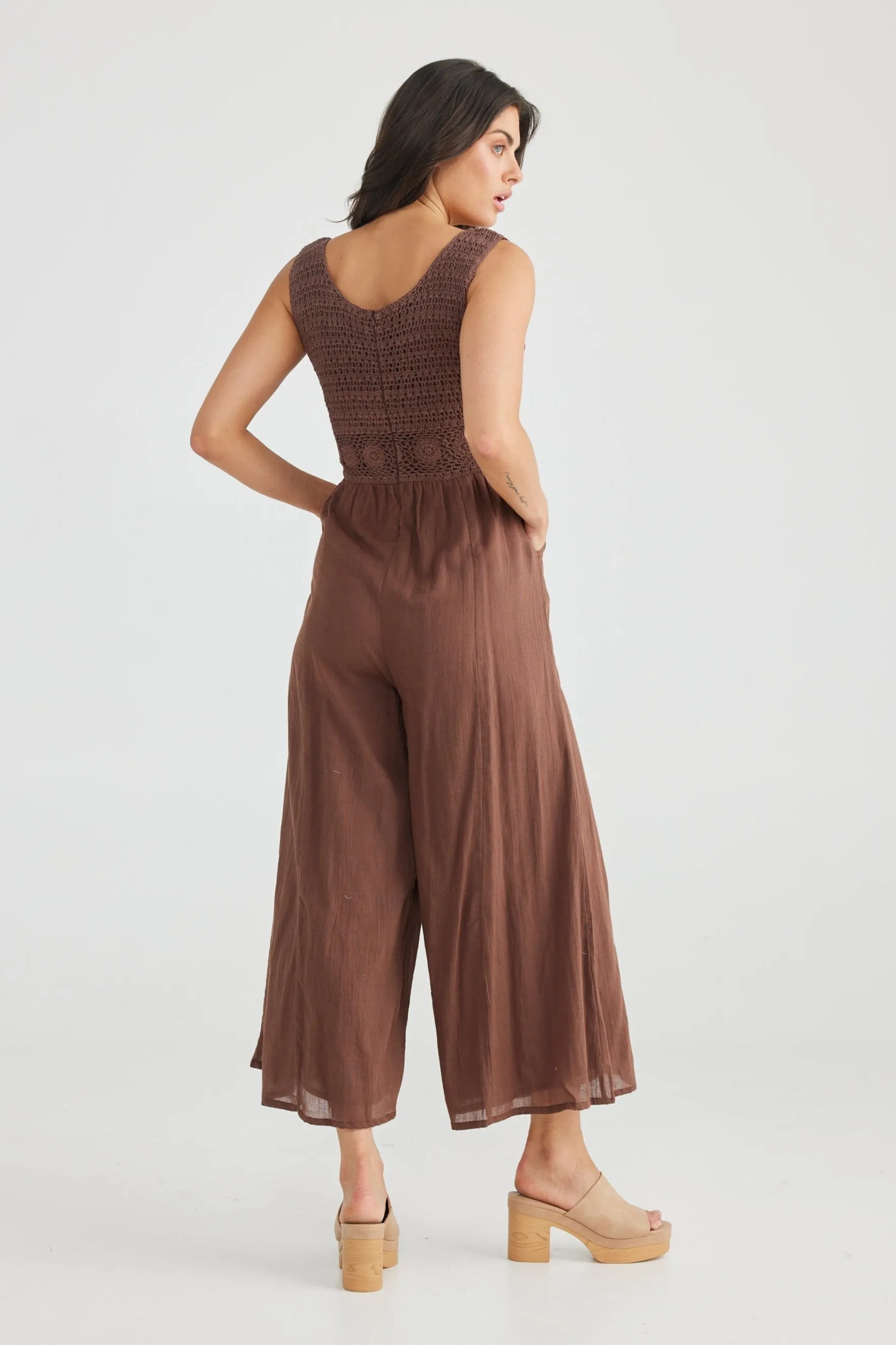 Freefalling Jumpsuit in Cocoa