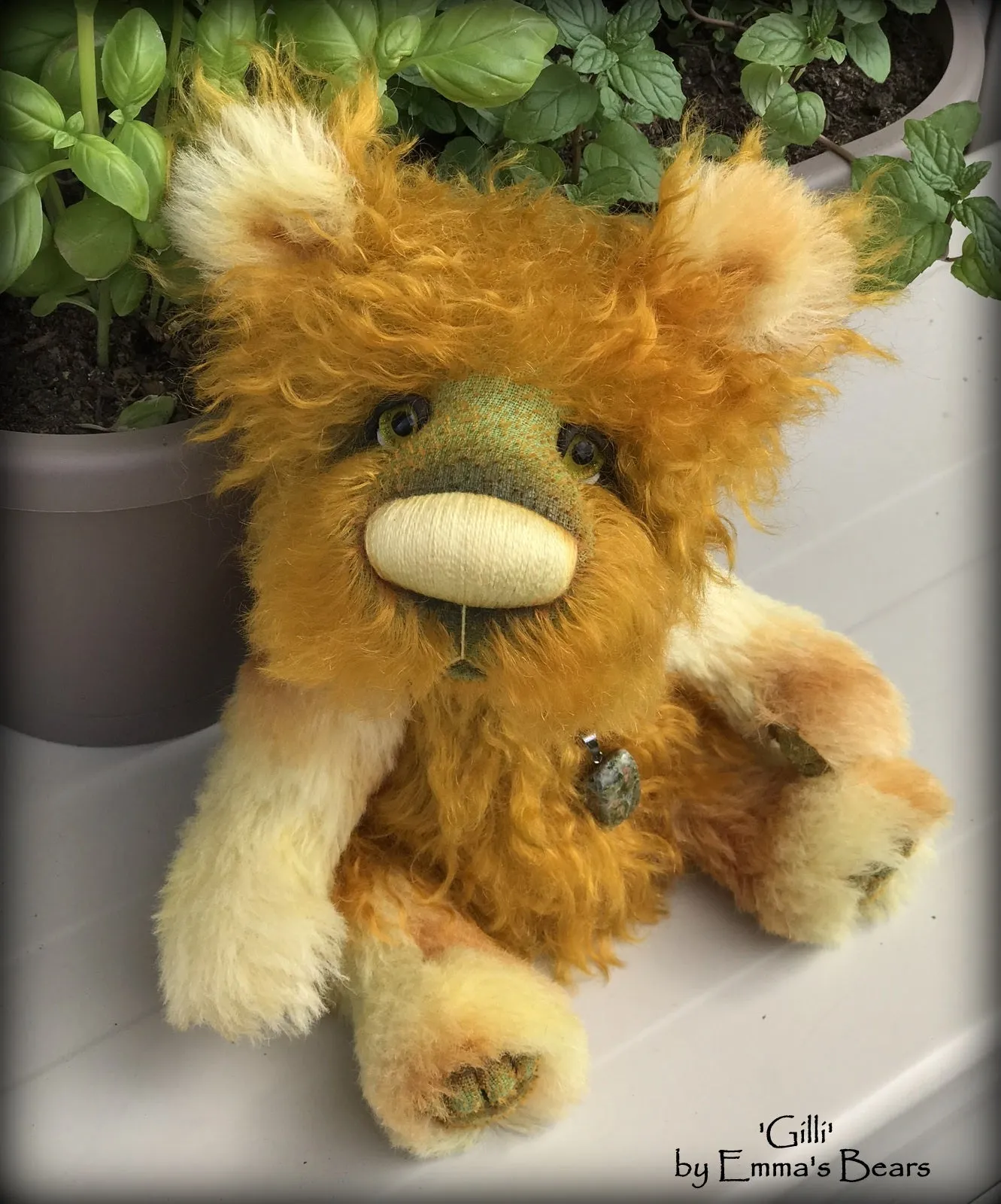Gilli - 11" Hand Dyed Mohair and Alpaca Artist Bear by Emma's Bears - OOAK