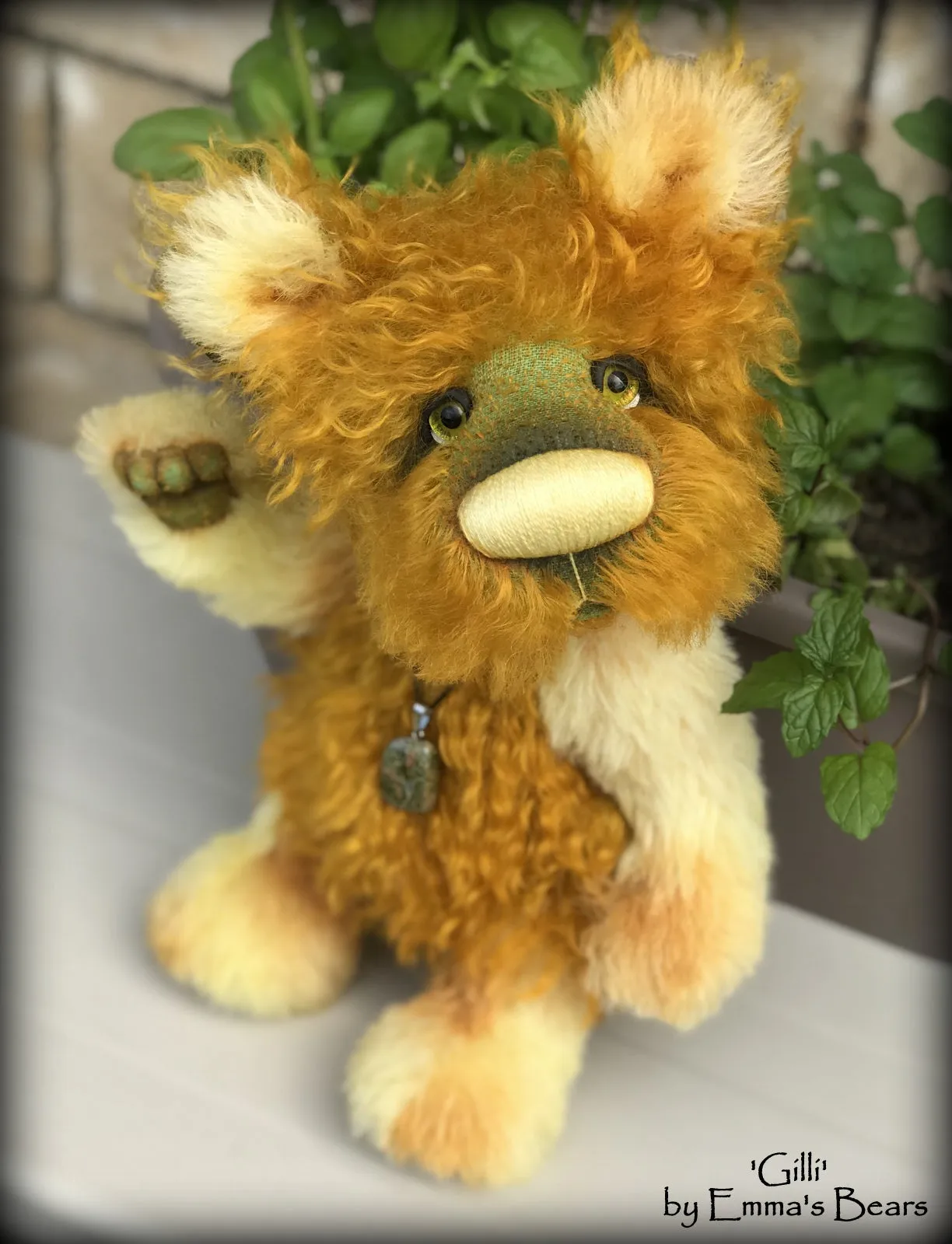 Gilli - 11" Hand Dyed Mohair and Alpaca Artist Bear by Emma's Bears - OOAK