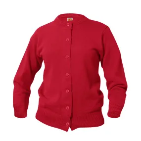 Girls Heavyweight Cardigan - Red