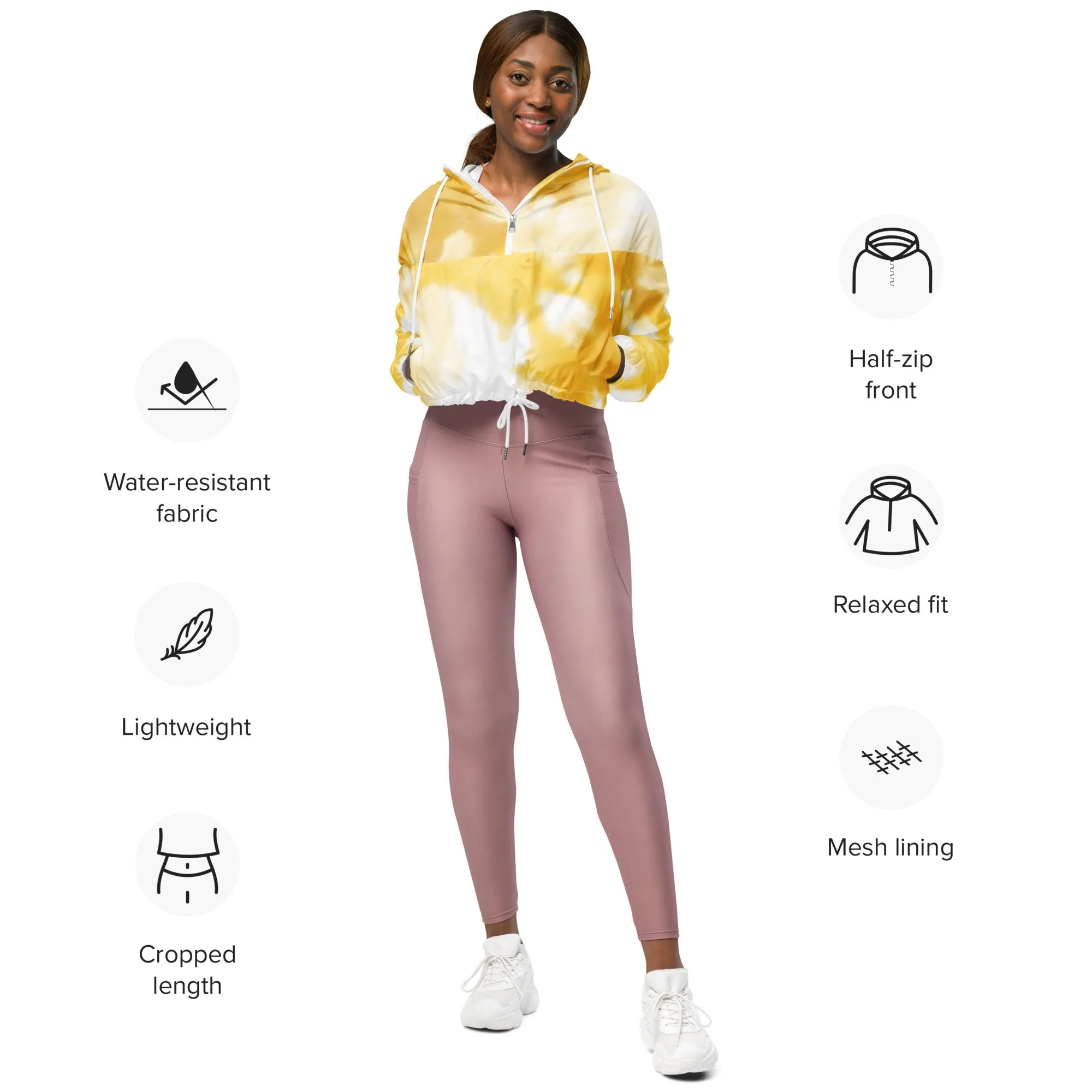 Golden Rays - Cropped Windbreaker