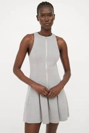 Grey Neoprene Sleeveless Dress
