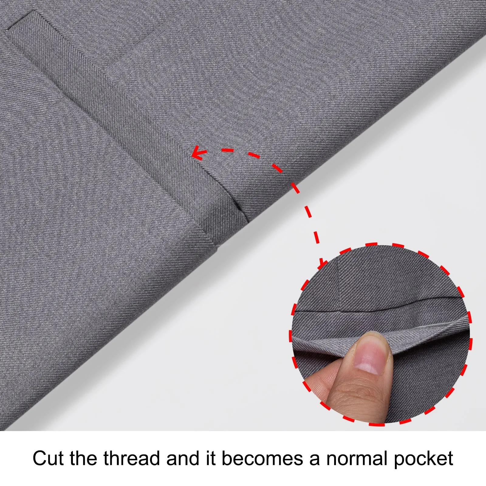 Grey Solid Silk Men's Classic Vest