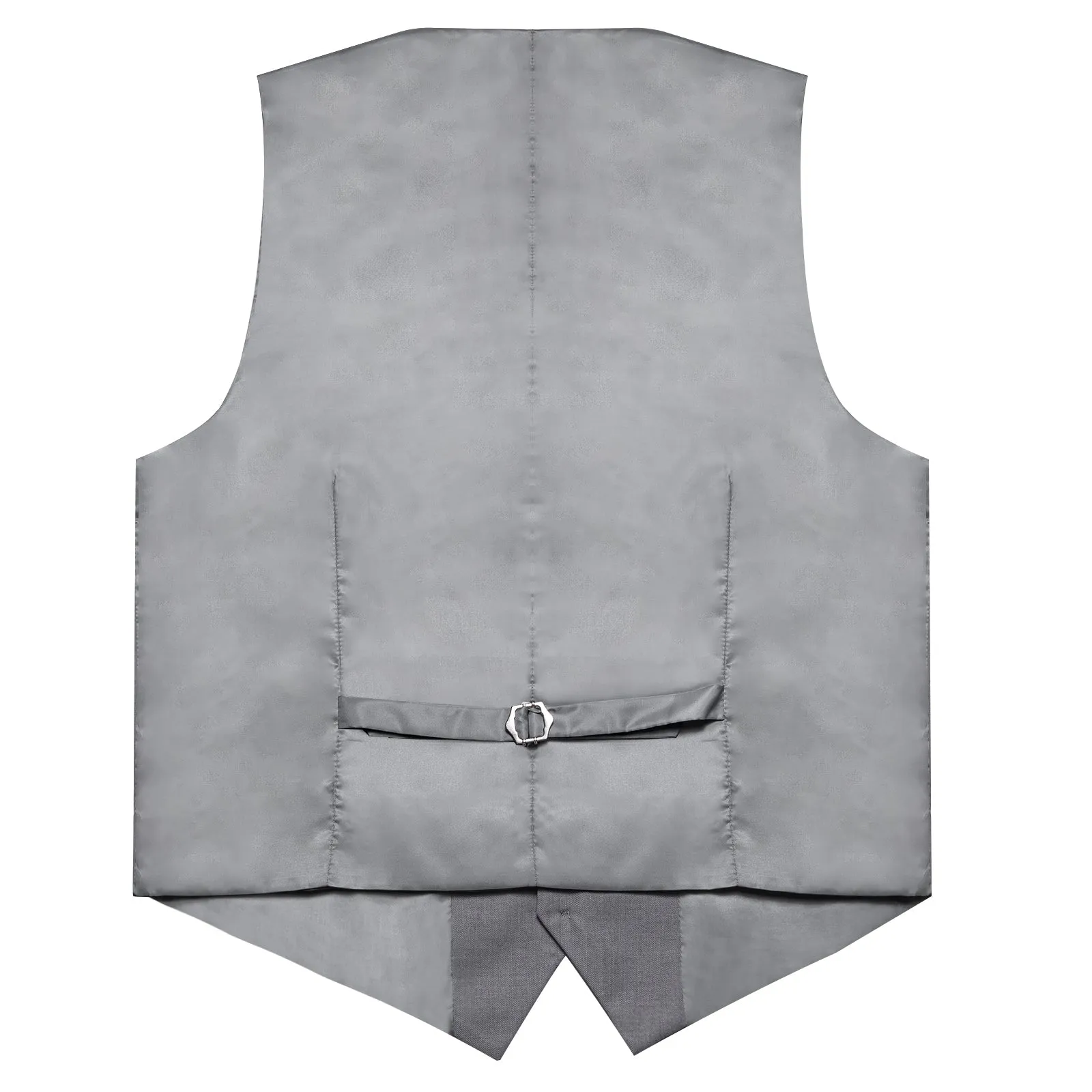 Grey Solid Silk Men's Classic Vest
