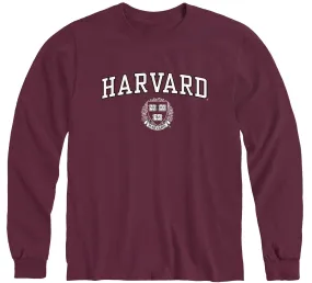 Harvard Crest Long Sleeve T-Shirt (Crimson)