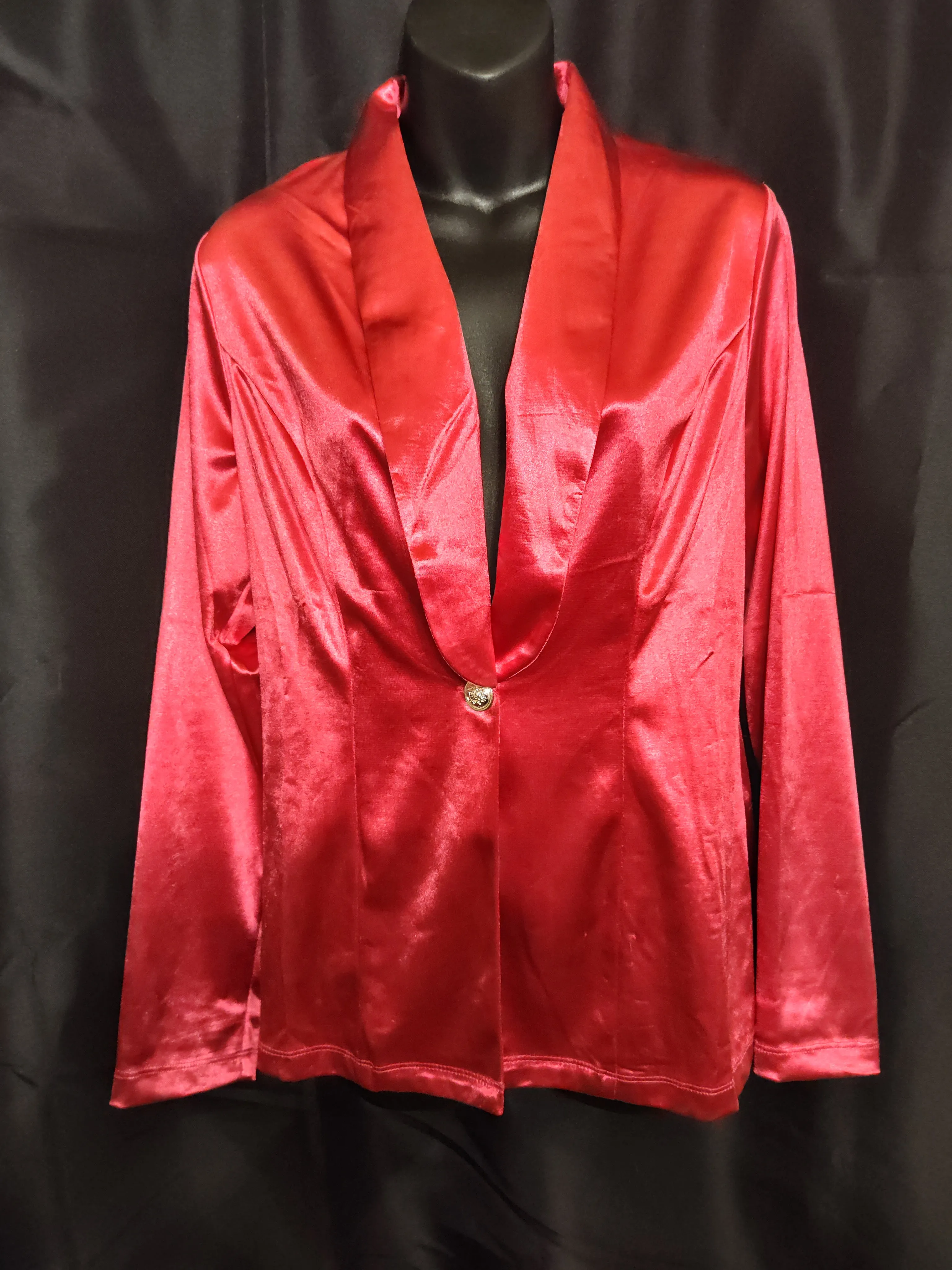 Hot Pink Satin Blazer Jacket | Savanna Jane