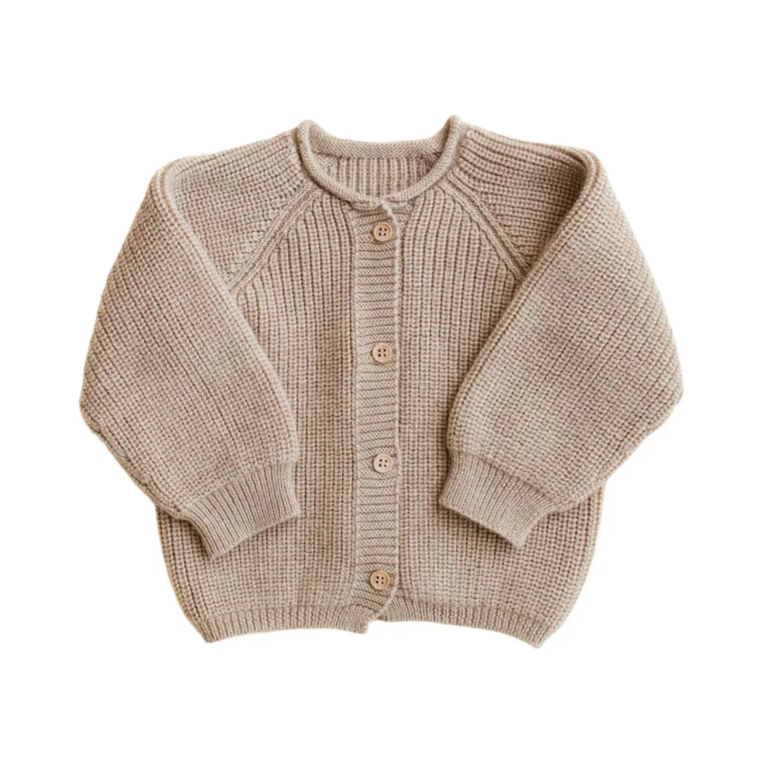 Hvid Cardigan Inga 0-3M | Sand