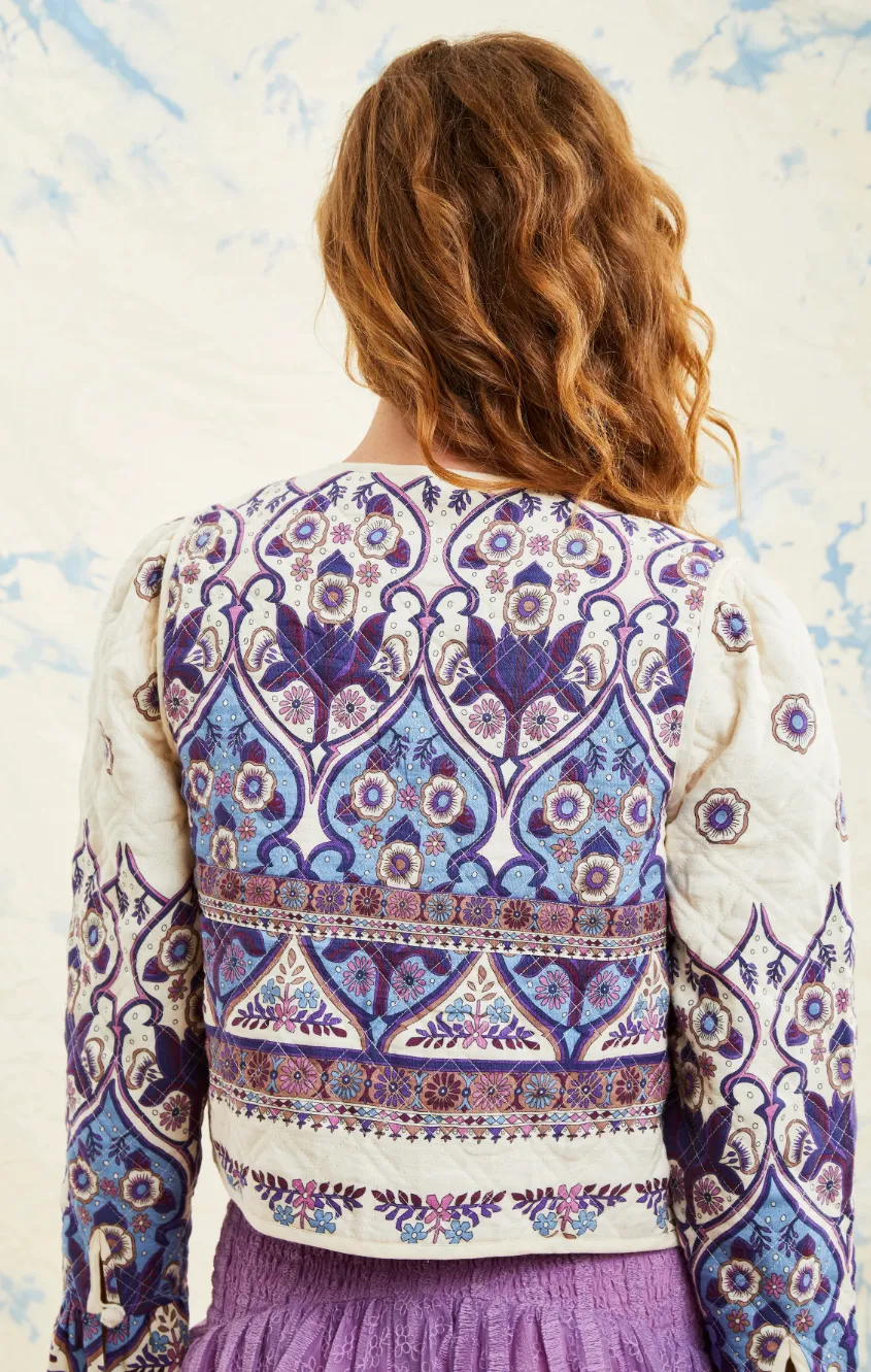 JAELYN JACKET - DELILAH BORDER PRINT