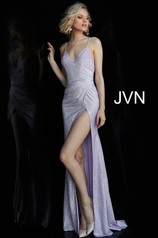 Jovani JVN67102 size 0 Silver metallic Iridescent Shimmer prom dress evening gown