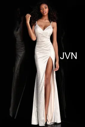 Jovani JVN67102 size 0 Silver metallic Iridescent Shimmer prom dress evening gown