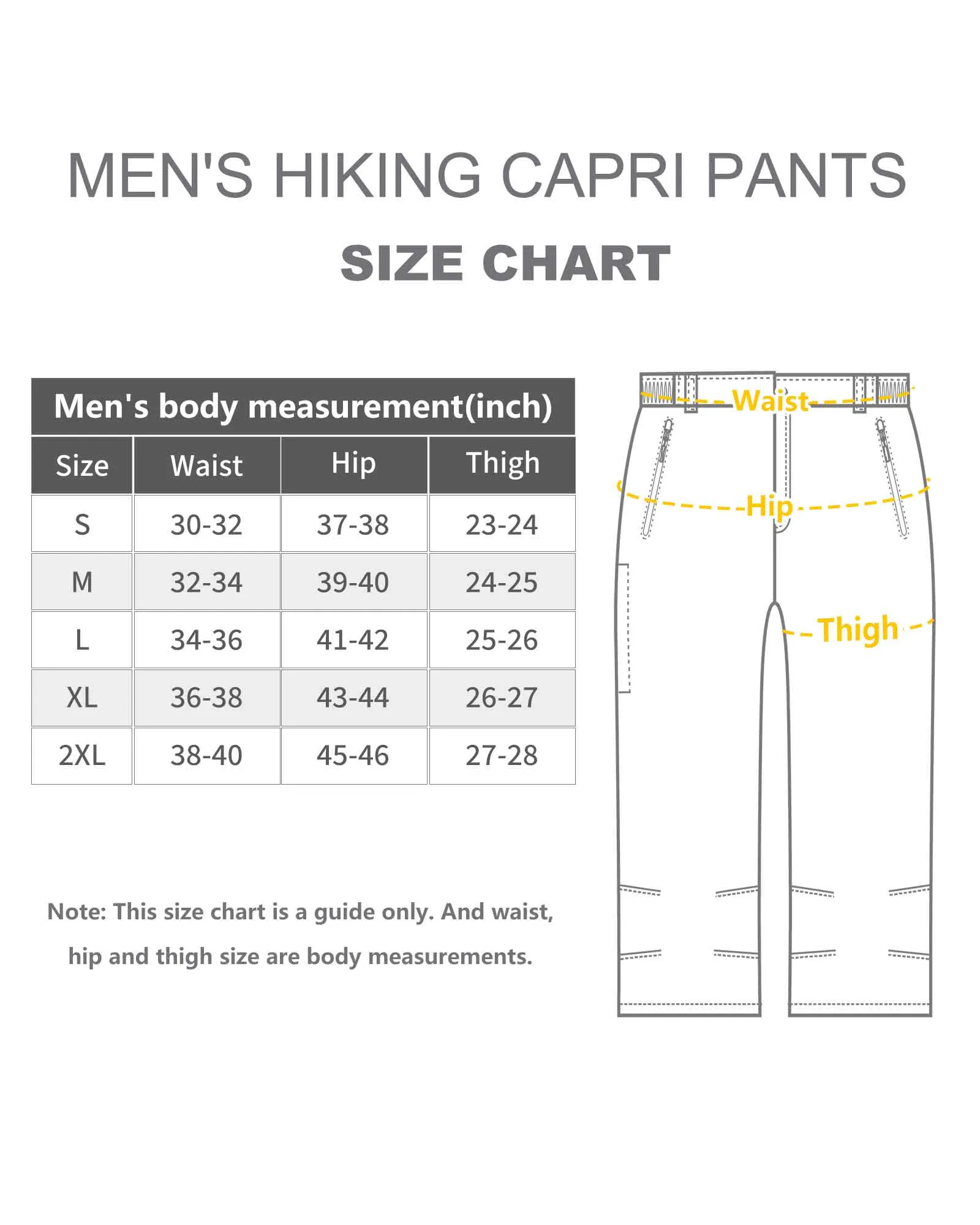 Men's 3/4 Long Capri Shorts