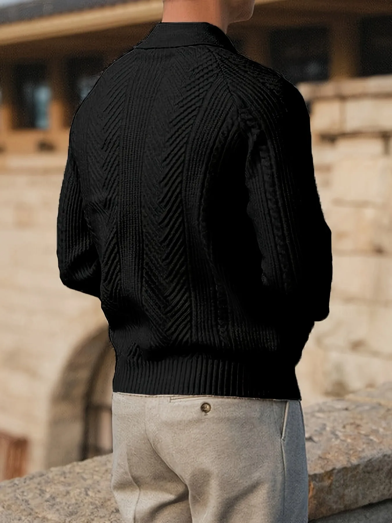Noble Wear Cambridge Textured Knitted Polo