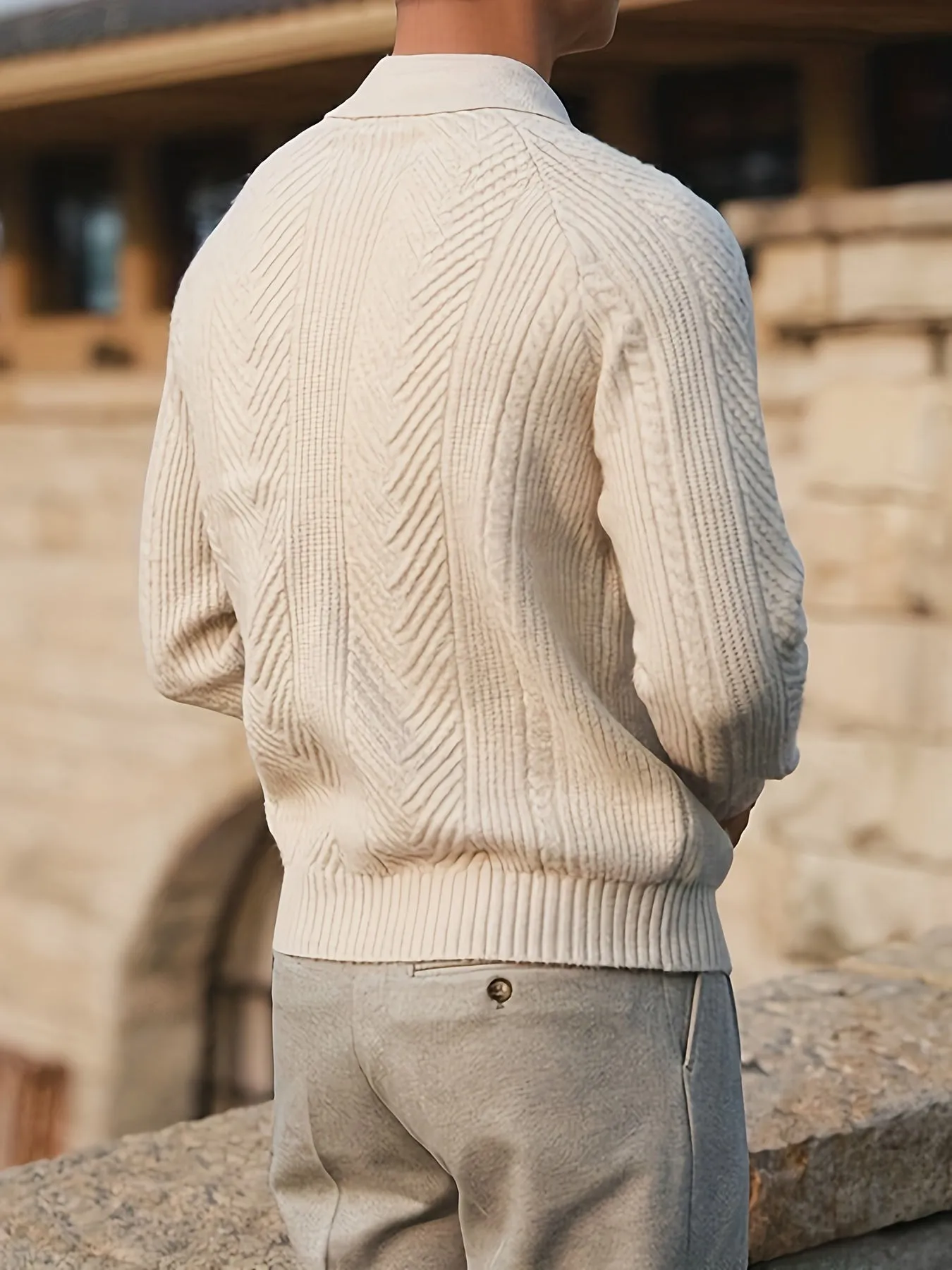 Noble Wear Cambridge Textured Knitted Polo