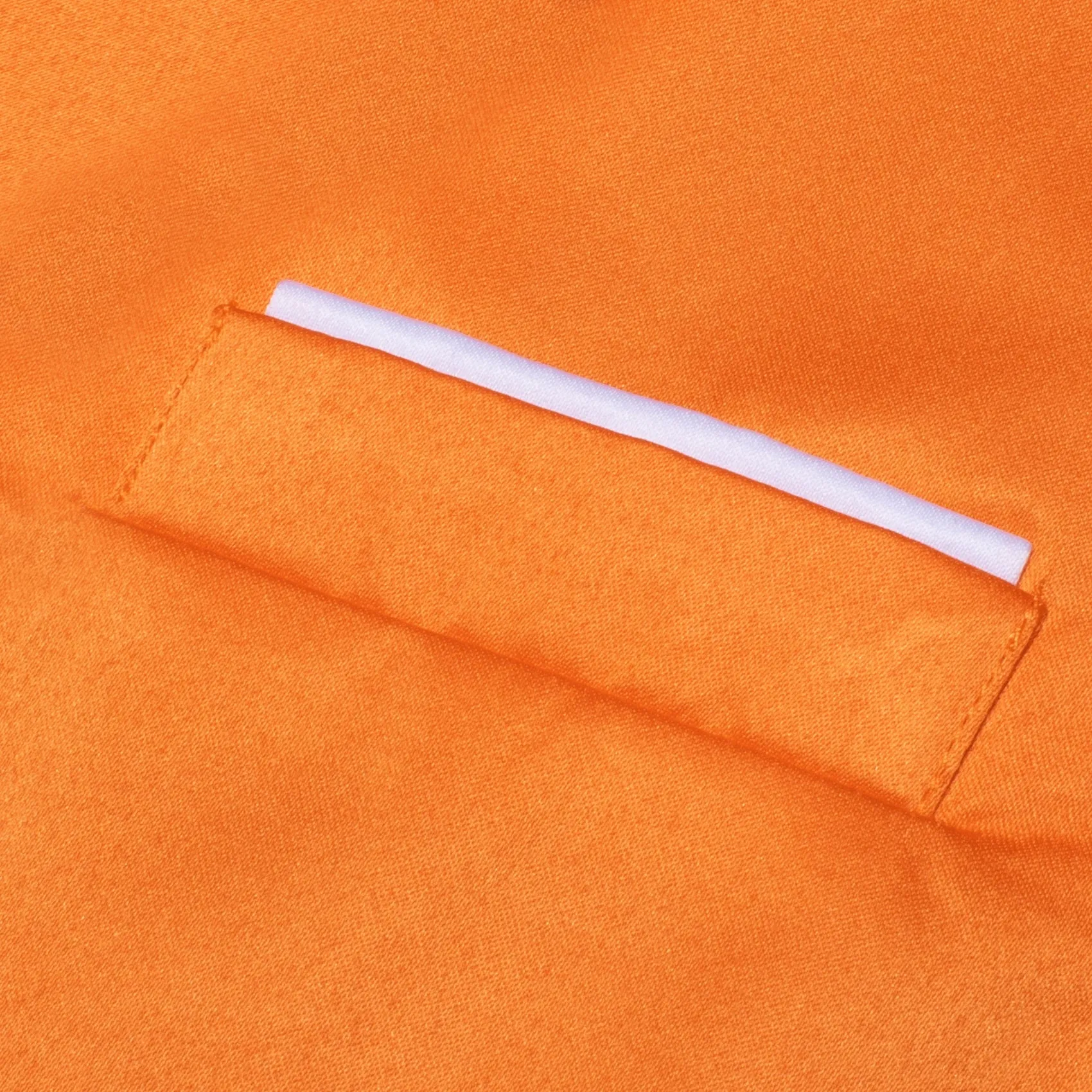 Orange Solid Jacquard Men's Collar Vest