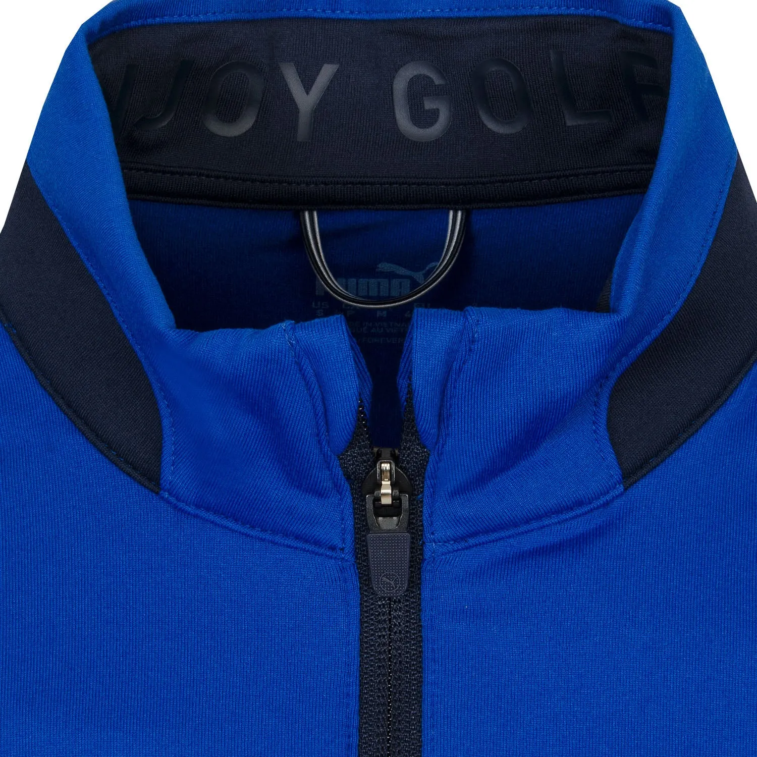 Puma Lightweight 1/4 Zip Golf Pullover - Festive Blue / Navy Blazer