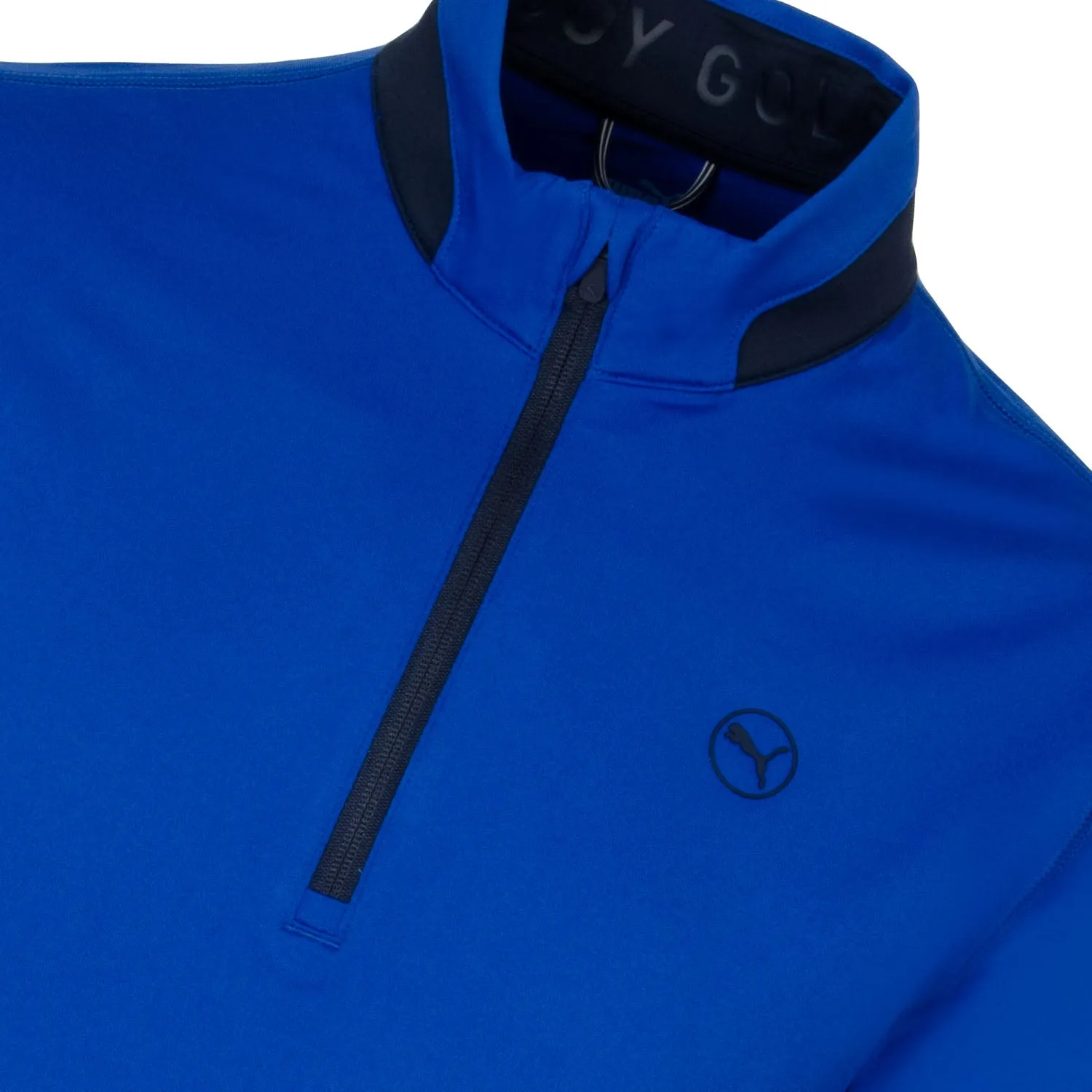 Puma Lightweight 1/4 Zip Golf Pullover - Festive Blue / Navy Blazer