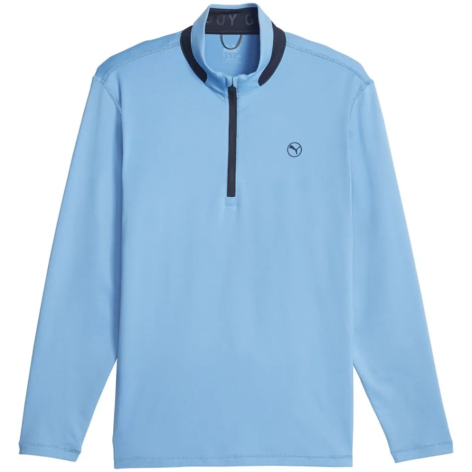 Puma Lightweight 1/4 Zip Golf Pullover - Regal Blue / Navy